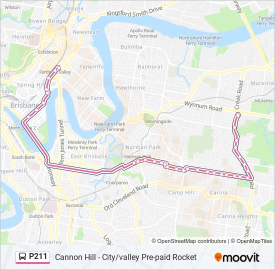 P211 bus Line Map