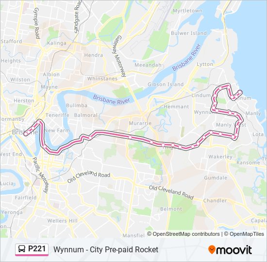 P221 bus Line Map