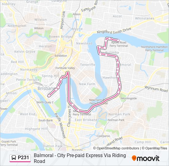 P231 bus Line Map