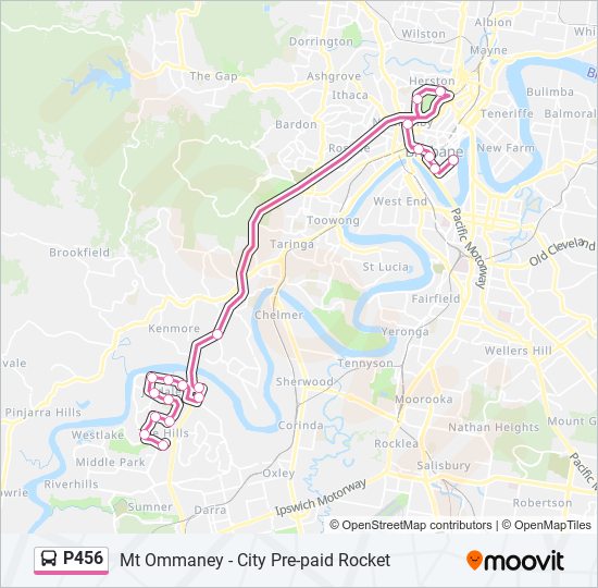 P456 bus Line Map