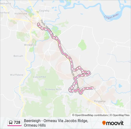 728 Bus Line Map