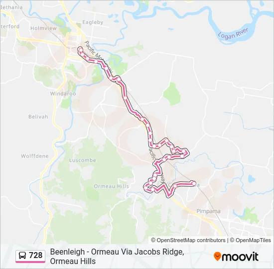 728 Bus Line Map