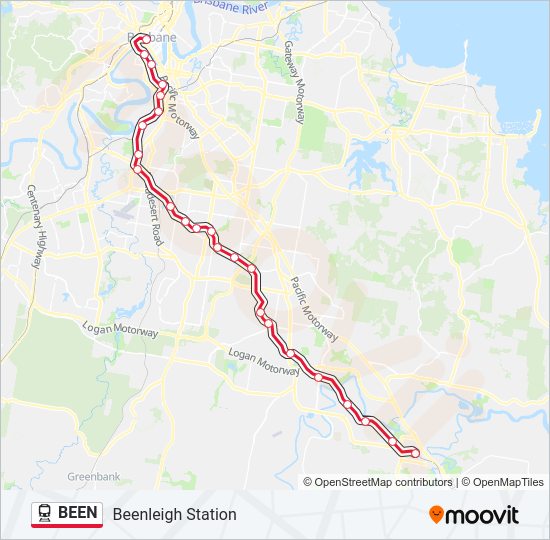 BEEN train Line Map