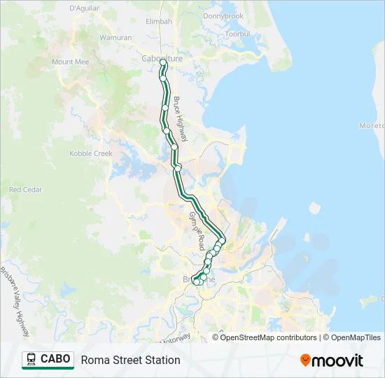 CABO Train Line Map