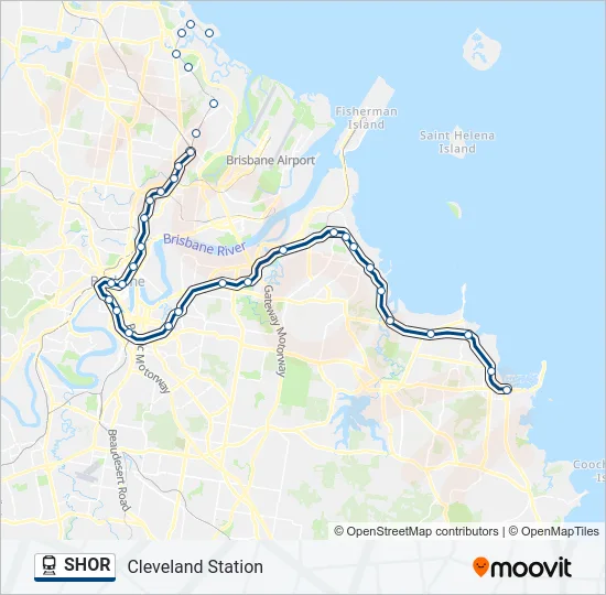 SHOR Train Line Map