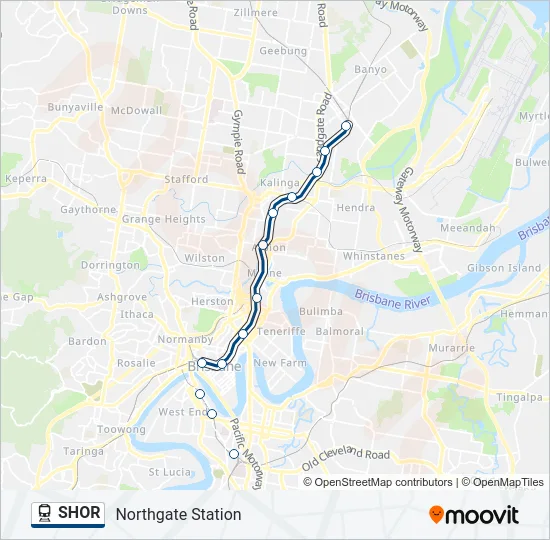 SHOR Train Line Map