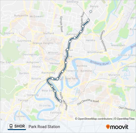 SHOR Train Line Map