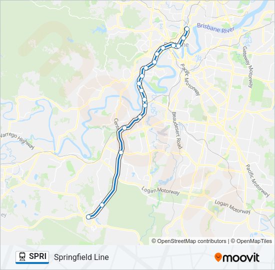 Springfield Train Line Map Spri Route: Schedules, Stops & Maps - Bowen Hills Station (Updated)