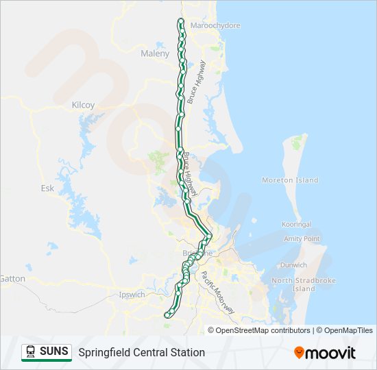 SUNS train Line Map