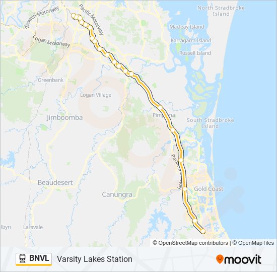 Mapa de BNVL de tren