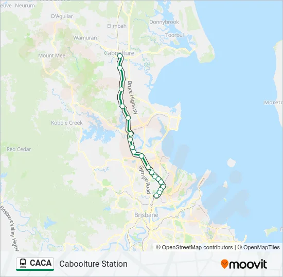 CACA Train Line Map