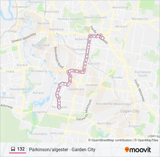 Bus 132 Route Map 132 Route: Schedules, Stops & Maps - Parkinson, Algester Rd (Updated)