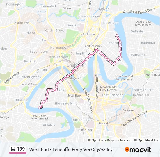 Bus 199 Route Map 199 Route: Schedules, Stops & Maps - West End Ferry (Updated)