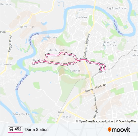 452 bus Line Map