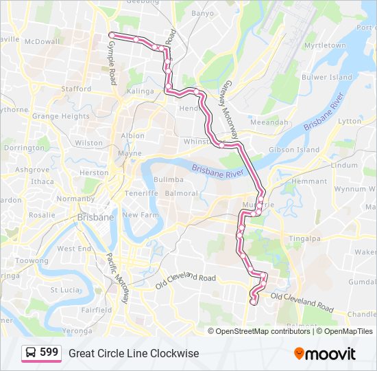 599 Route: Schedules, Stops & Maps - Carindale Interchange (Updated)