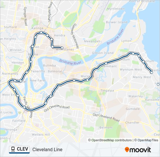 CLEV Train Line Map