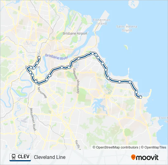 Cleveland Train Line Map Clev Route: Schedules, Stops & Maps - Bowen Hills Station (Updated)