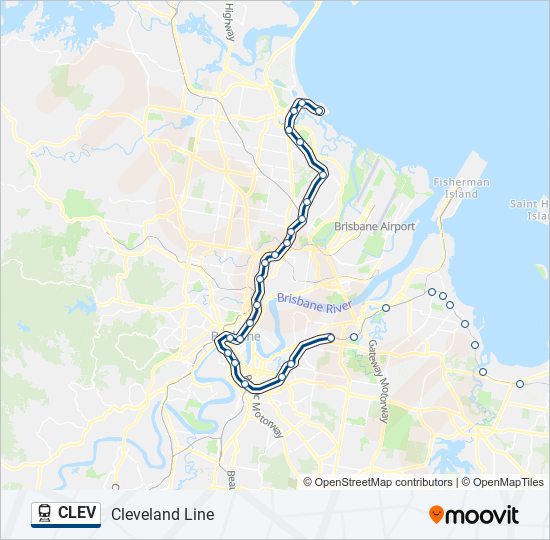 CLEV train Line Map