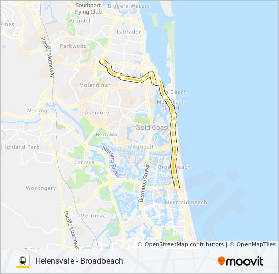 Gold Coast Light Rail Map Glink Route: Schedules, Stops & Maps - Gcuh (Updated)