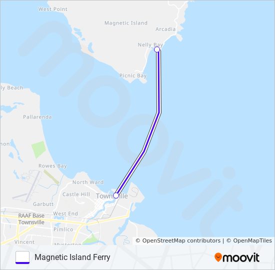 MAGNETIC ISLAND FERRY ferry Line Map