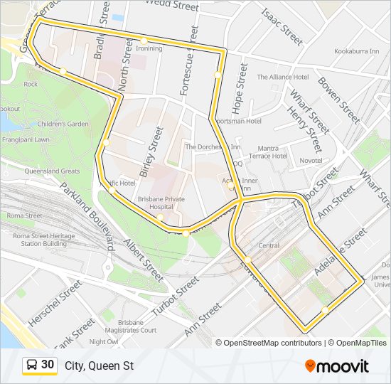 30 bus Line Map