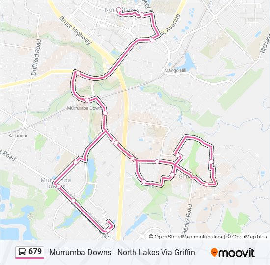 Mapa de 679 de autobús