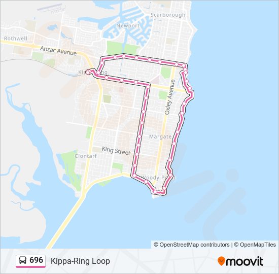 696 bus Line Map