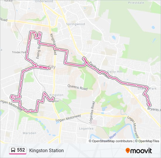 Mapa de 552 de autobús