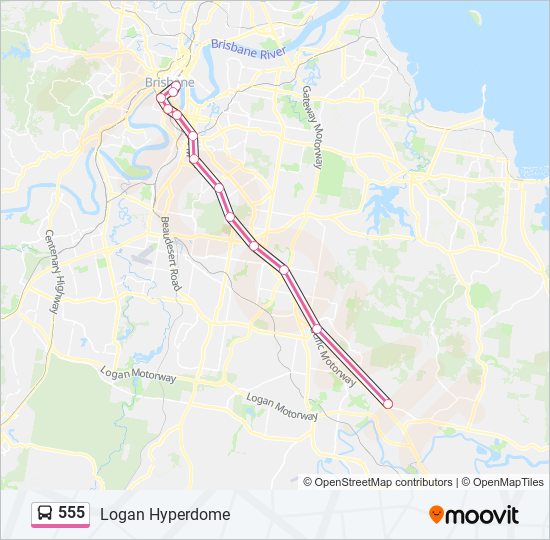 555 Route Schedules, Stops & Maps Logan Hyperdome (Updated)