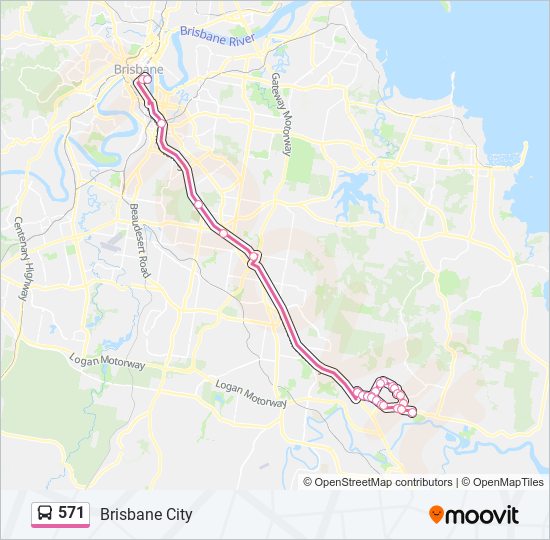 Mapa de 571 de autobús