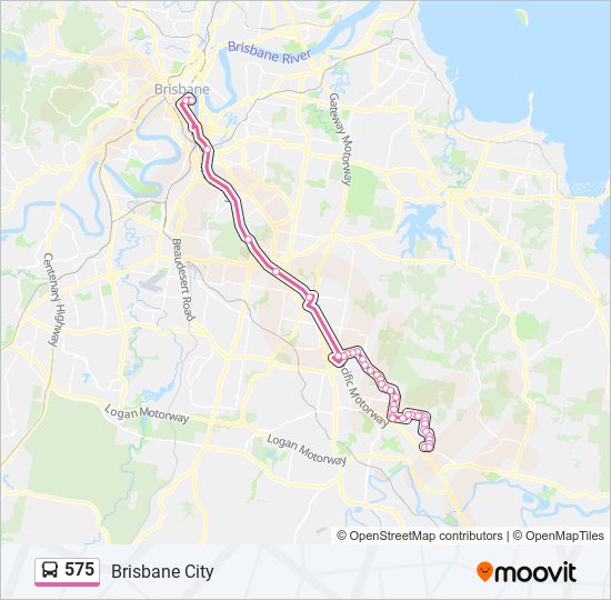 Mapa de 575 de autobús