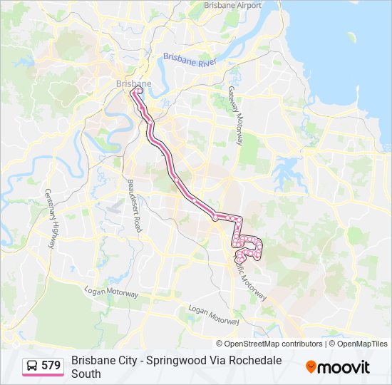 Mapa de 579 de autobús