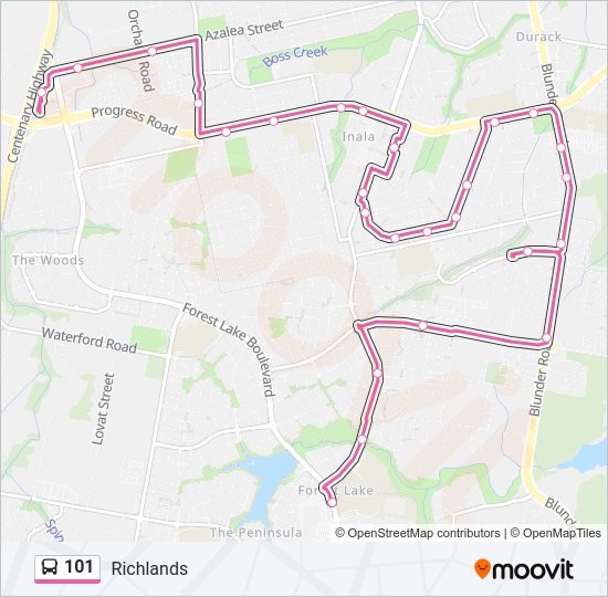 101 bus Line Map