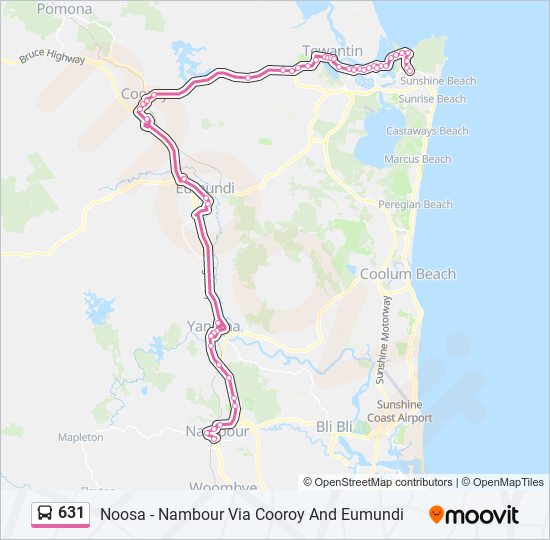 Mapa de 631 de autobús