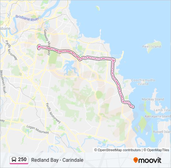 250 Route: Schedules, Stops & Maps - Redland Bay Marina (Updated)