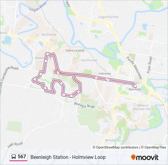 567 bus Line Map