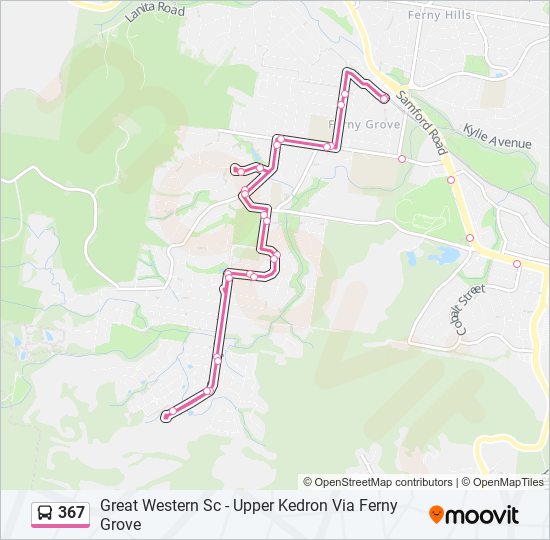 367 bus Line Map