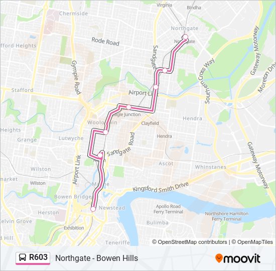 R603 bus Line Map
