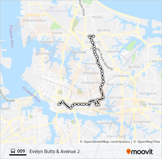 009 Route Schedules Stops Maps Evelyn Butts Avenue J