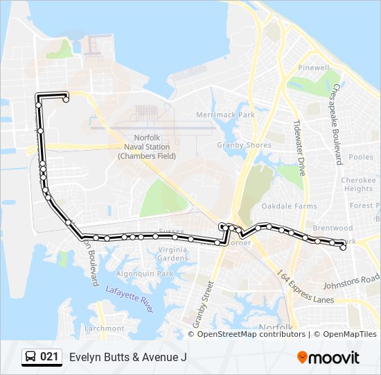 021 Route Schedules Stops Maps Evelyn Butts Avenue J