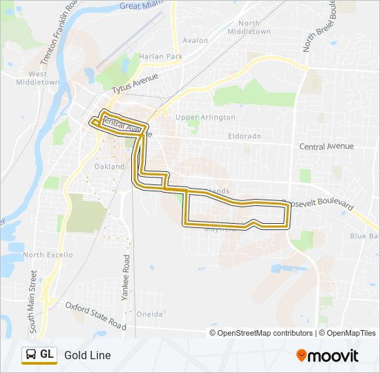 Mapa de GL de autobús