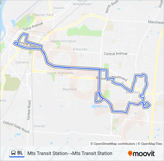 BL Bus Line Map