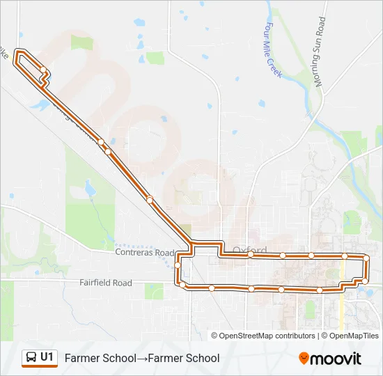 U1 Bus Line Map