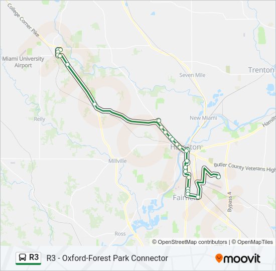 R3 Bus Line Map