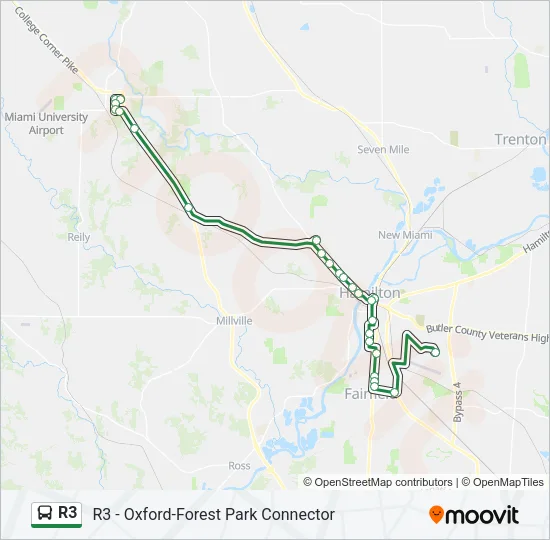 R3 Bus Line Map