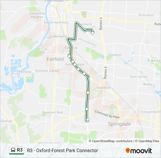 R3 Bus Line Map