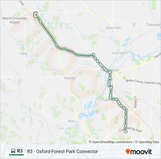 R3 Bus Line Map