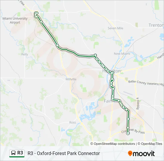 R3 Bus Line Map
