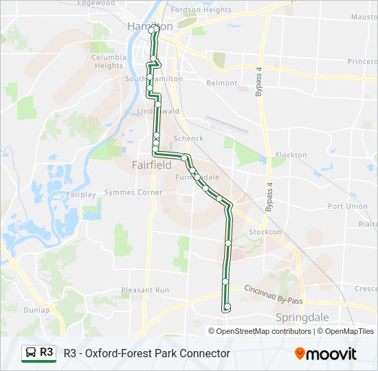 R3 Bus Line Map