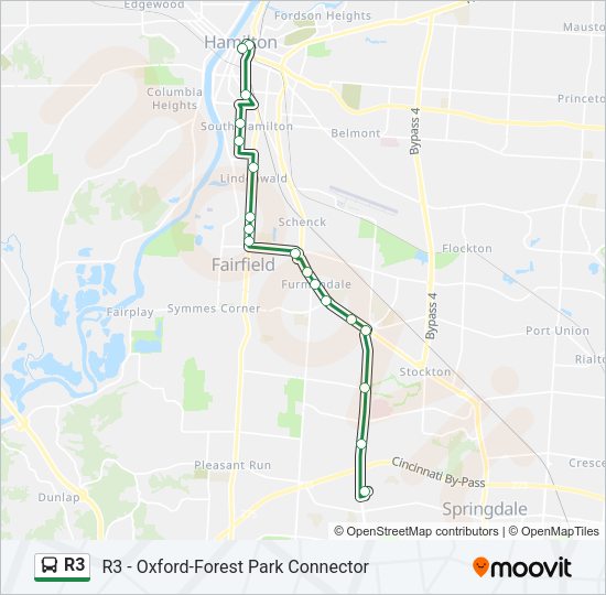 R3 Bus Line Map